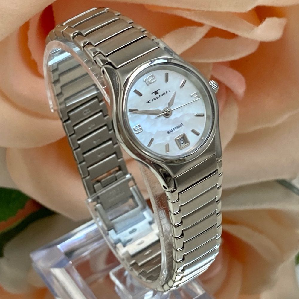Tavan Swiss Quartz Stainless Steel Watch Mother of Pearl Dial